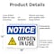 Signmission Oxygen In Use, 18 in W x Rectangle, Plastic OS-2PACK-NS-P-1218-L-17097 - alternate 5